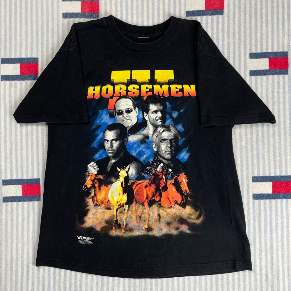 Vintage 1998 WCW Wrestling WWF WWE Four Horseman Rick Flair short sleeve tee